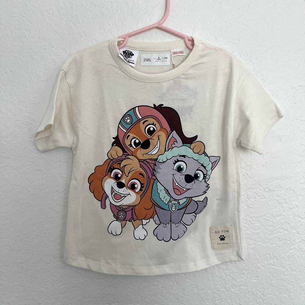 Zara Girl Paw Patrol Tee 5y NWT